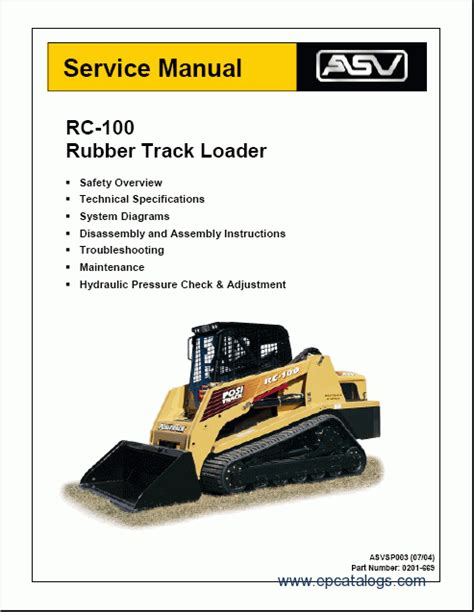 rc 100 skid steer specs|asv rc100 service manual.